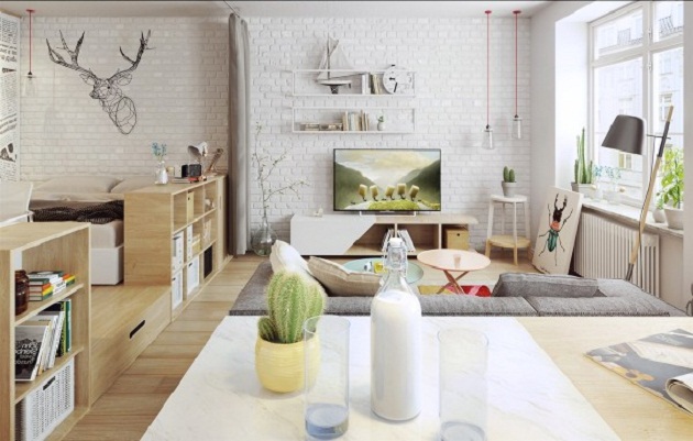 Estilo Nordico decoración ladrillo
