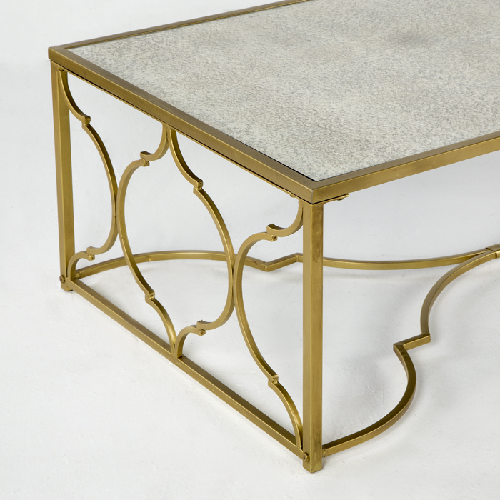 Mesa de centro espejo envejecido vintage | PRIMERA AVENIDA