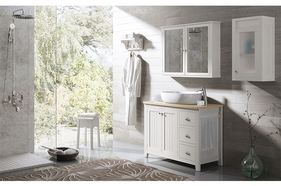 Mueble de baño de diseño rústico colonial | PRIMERA AVENIDA