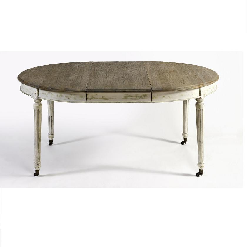 SE-1073-7-PR Mesa comedor extensible de madera envejecida y gris con ... SE-1073-7-PR Mesa comedor extensible de madera envejecida y gris con ...