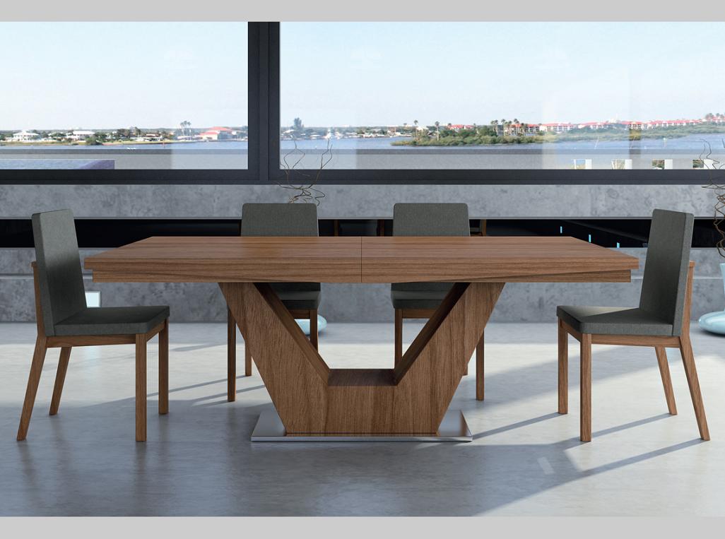 22050 Mesa extensible Verona-M de diseño madera diferentes tamaños y