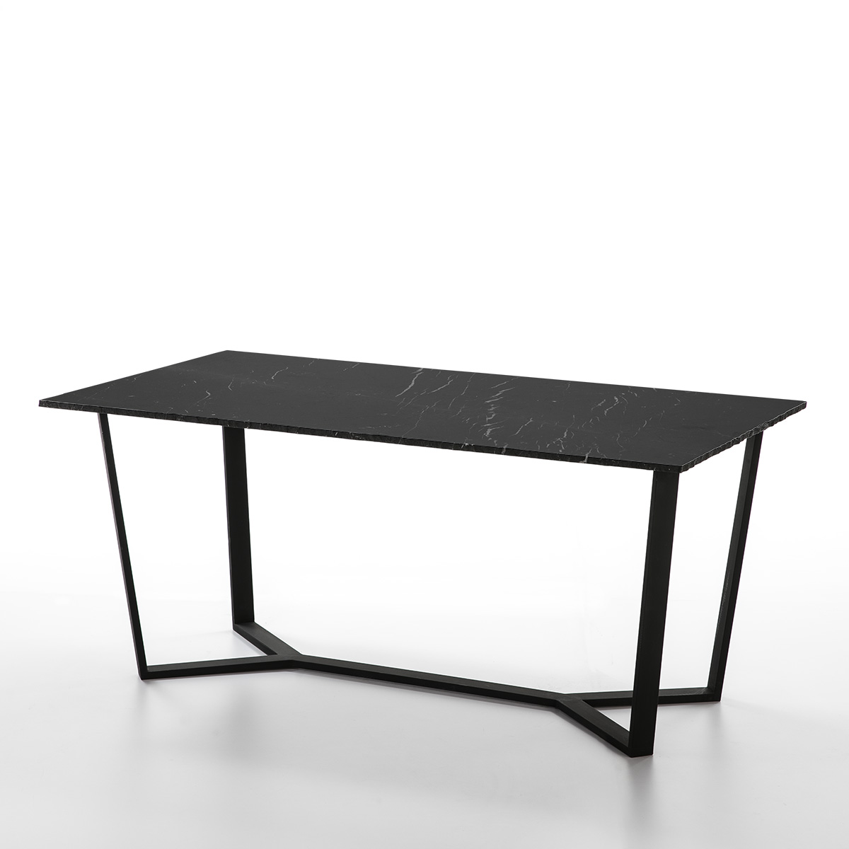10301 Mesa de diseño 180 mármol negro y metal | PRIMERA AVENIDA 10301 Mesa de diseño 180 mármol negro y metal | PRIMERA AVENIDA