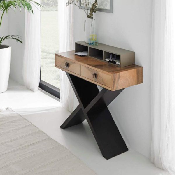 6726 Mueble recibidor consola de diseño colonial NATURA 90 madera con