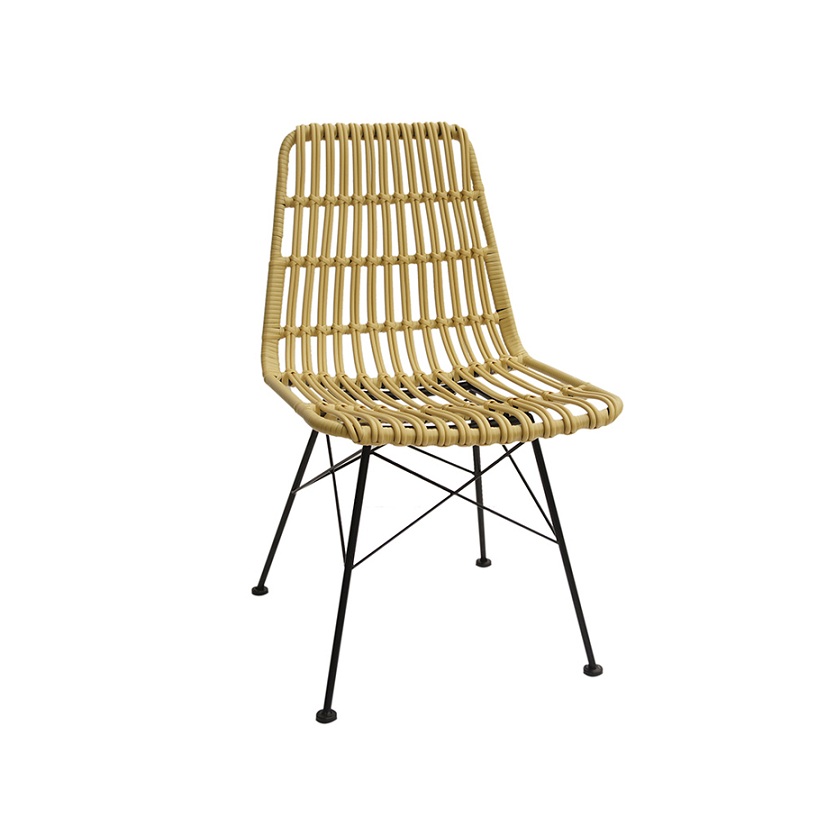 Silla para exterior acero y mimbre (1)