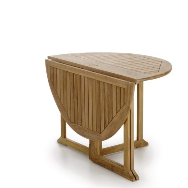 Mano A Para Jardín Madera Exterior Hecho 9124 Plegable Redonda Mesa En 120x76 fgY6b7yv
