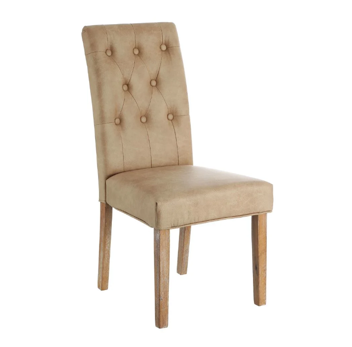 sillas polipiel color crema madera sillas polipiel color crema madera