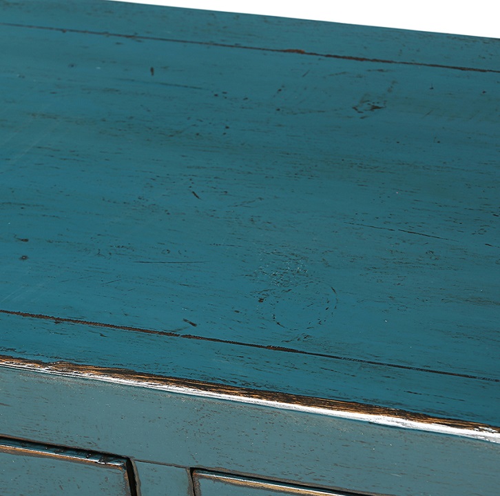 Mueble aparador de diseño oriental madera con desgastes (3)