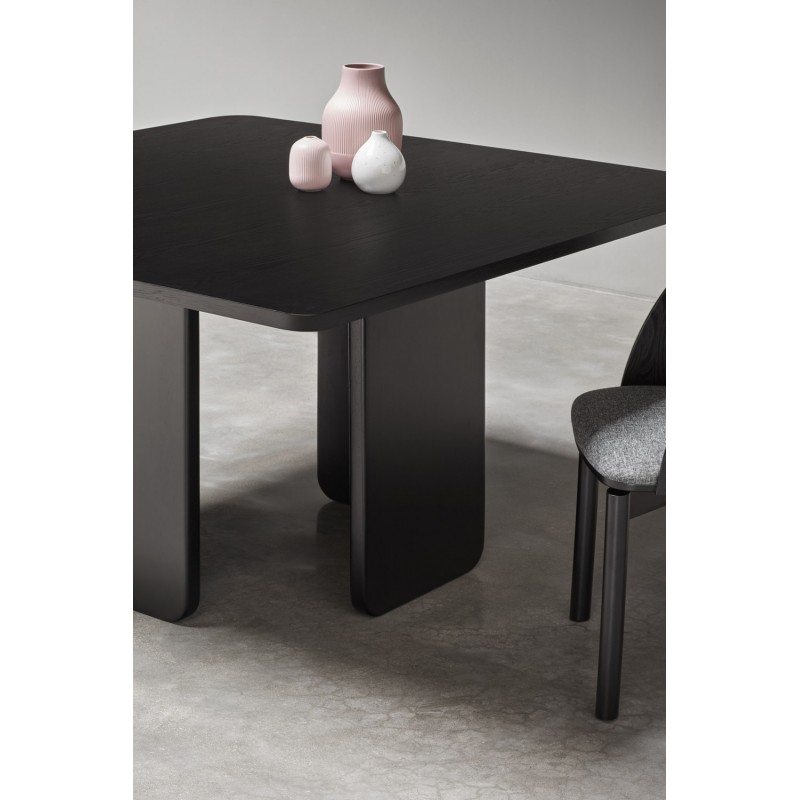 Mesa comedor diseño rectangular nórdica minimalista madera lacada (4)