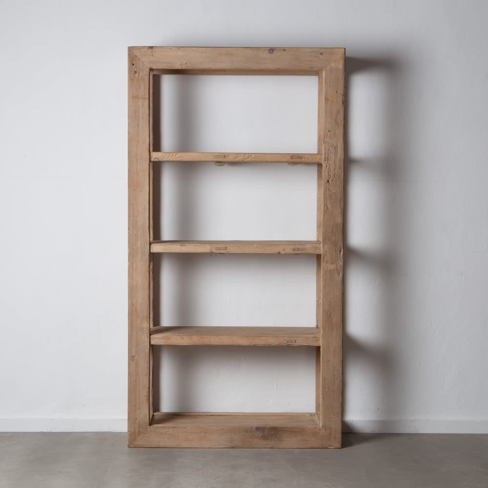 Estantería de diseño rústico madera de pino acabado natural (1)